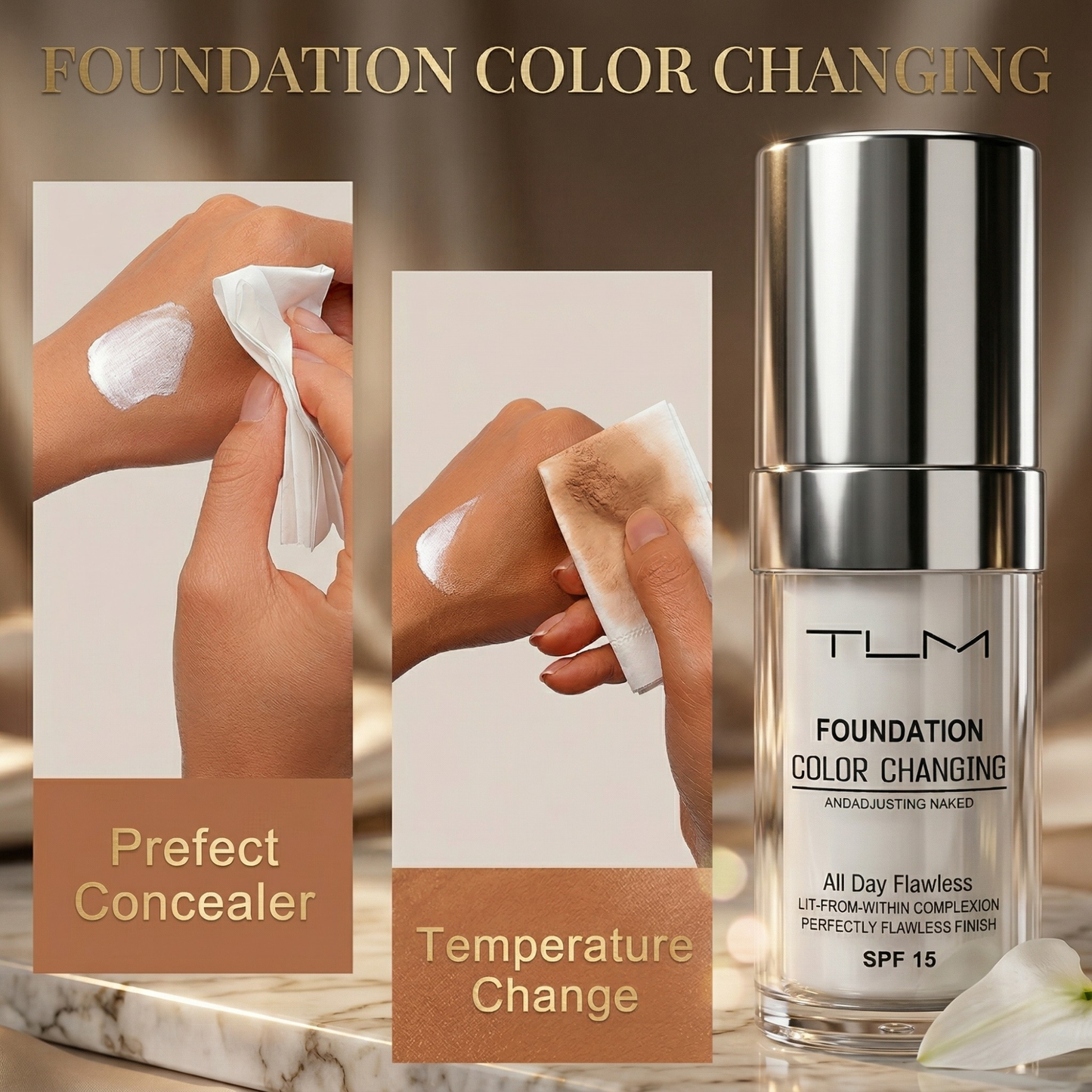 Fondotinta Correttore di Colore - Uniforma l'Incarnato Senza Indovinare la Tonalità