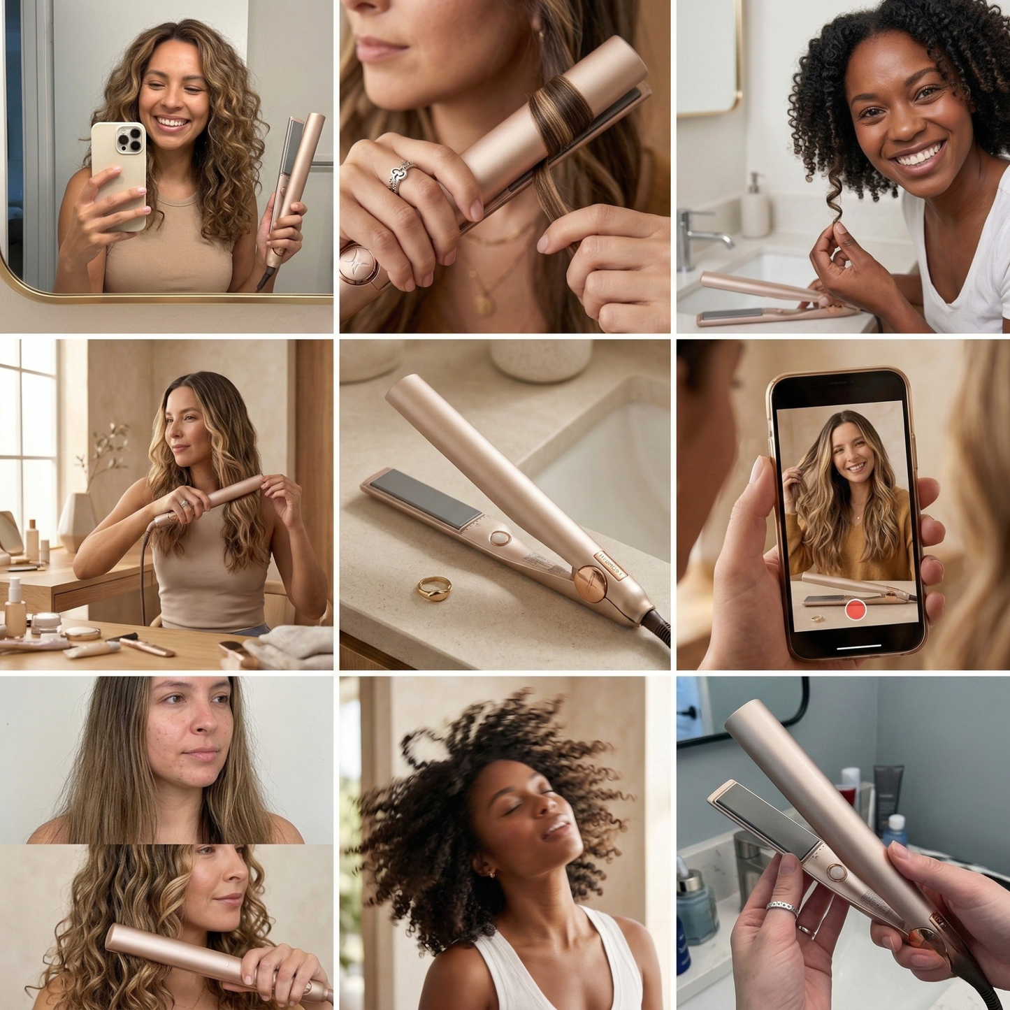 مكواة ومجعد شعر 2 في 1 - تسريحة شعر مثالية في دقائق دون الحاجة لتغيير الأدوات