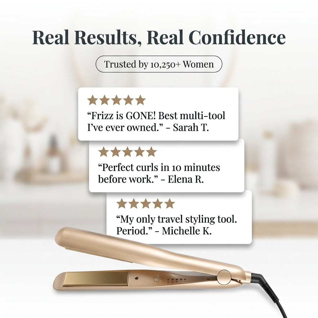 Lumivelle 2v1 Žehlička na vlasy a kulma