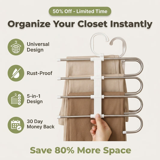 Multi-Layer Clothes Hanger Rack - Organize Your Closet