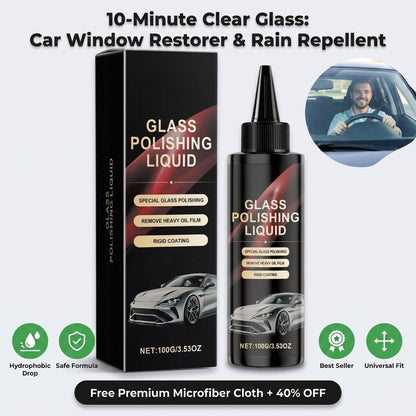 Car Glass Restoring Polish - Clear Visibility Without Windshield Haze