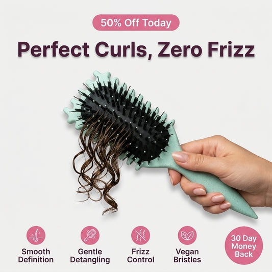 Anti-Frizz Curl Styling Brush — Defines Curls Without Frizz Or Pulling