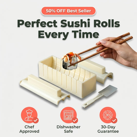 Sada na rolovanie sushi, perfektné domáce sushi bez potreby zručnosti rolovania