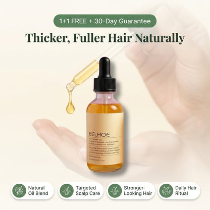 Olio Naturale per la Crescita dei Capelli — Nutre il Cuoio Capelluto per Capelli dall'Aspetto Più Folto