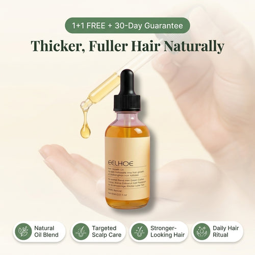 Olio Naturale per la Crescita dei Capelli — Nutre il Cuoio Capelluto per Capelli dall'Aspetto Più Folto