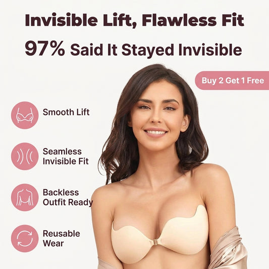 Push-Up Adhesive Bra Pads - Instant Lift Without Straps or Wires