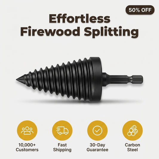 Log Splitter Drill Bit - Split Firewood Faster