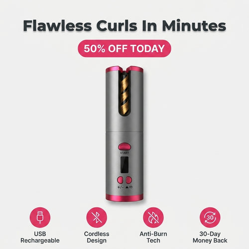 Cordless Hair Curler - Effortless Curls Without Salon Time