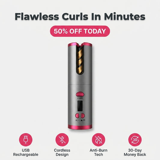 Cordless Hair Curler - Effortless Curls Without Salon Time