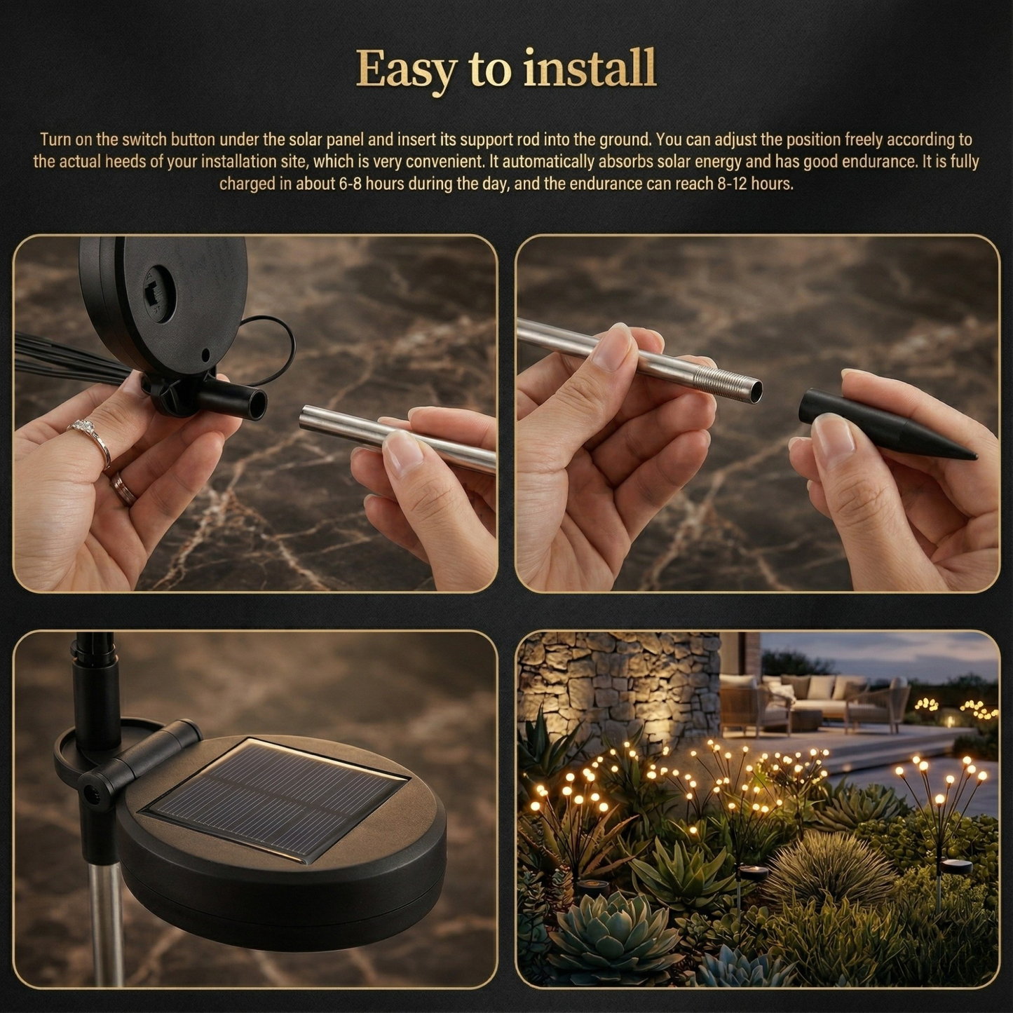 Solárne záhradné svetlá - Záhradné svetlo bez nepríjemného osvetlenia