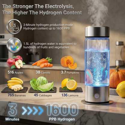 Láhev na vodu s vodíkem - Hydratace bez energetických nápojů