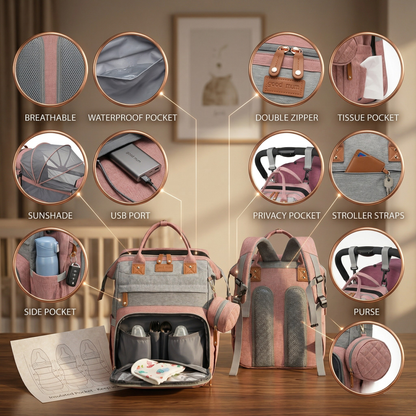 Sac à Langer - Un Endroit Organisé et Sûr pour Bébé Partout