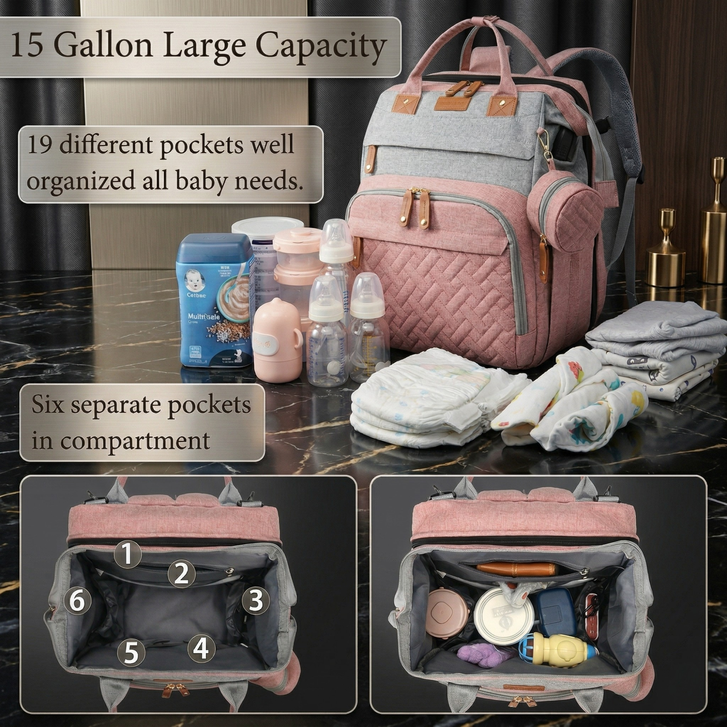 Sac à Langer - Un Endroit Organisé et Sûr pour Bébé Partout