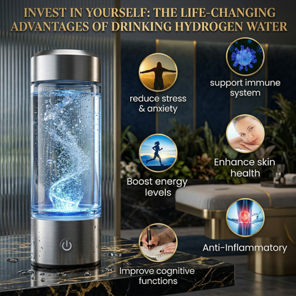 Láhev na vodu s vodíkem - Hydratace bez energetických nápojů