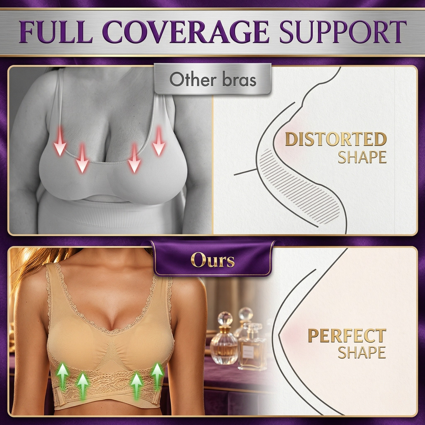 Komfortstøtte-bh - Løft hele dagen uden skulderpres