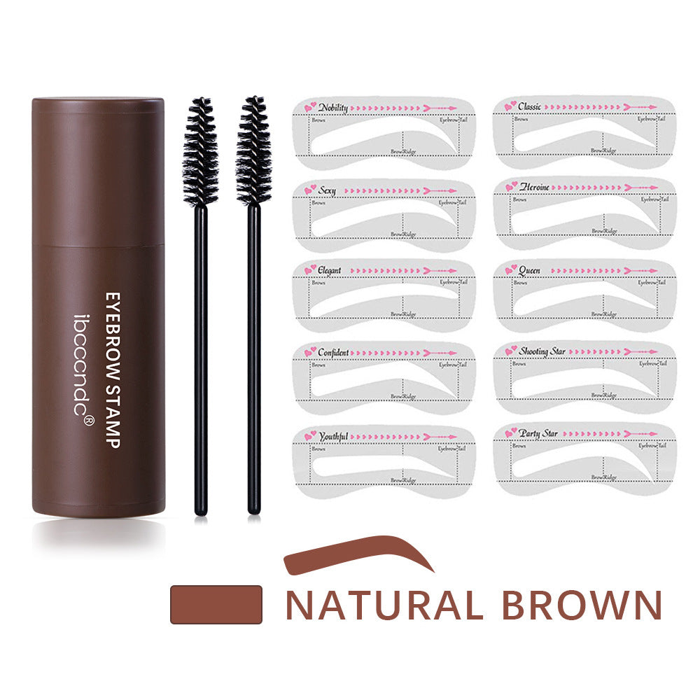 Iboocande Augenbrauenpuder Set mit Applikator und Bürste – professionelle Brow Powder Schminke für vollere und geformte Augenbrauen
