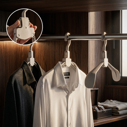 מתלה מתקפל עם סנפ - לתלות בגדים בלי למתוח את הצווארונים