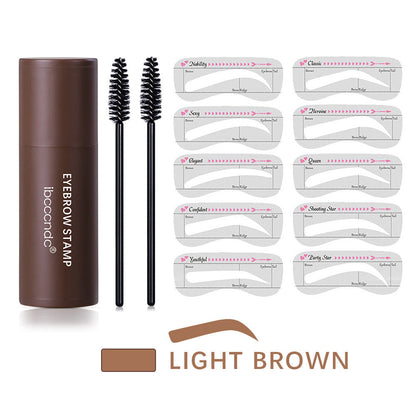 Iboocande Augenbrauenpuder Set mit Applikator und Bürste – professionelle Brow Powder Schminke für vollere und geformte Augenbrauen