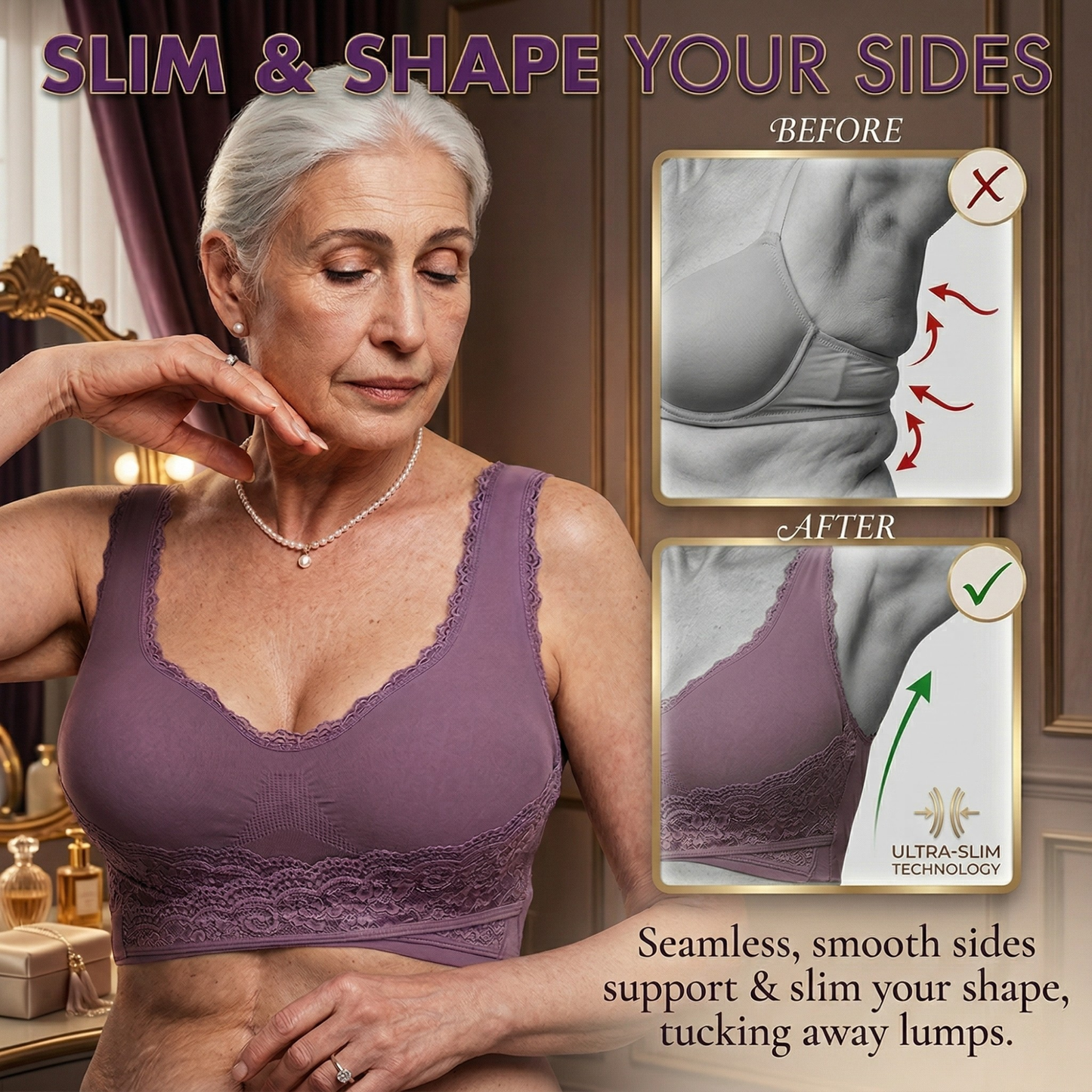 Komfortstøtte-bh - Løft hele dagen uden skulderpres