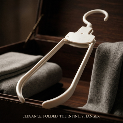 מתלה מתקפל עם סנפ - לתלות בגדים בלי למתוח את הצווארונים