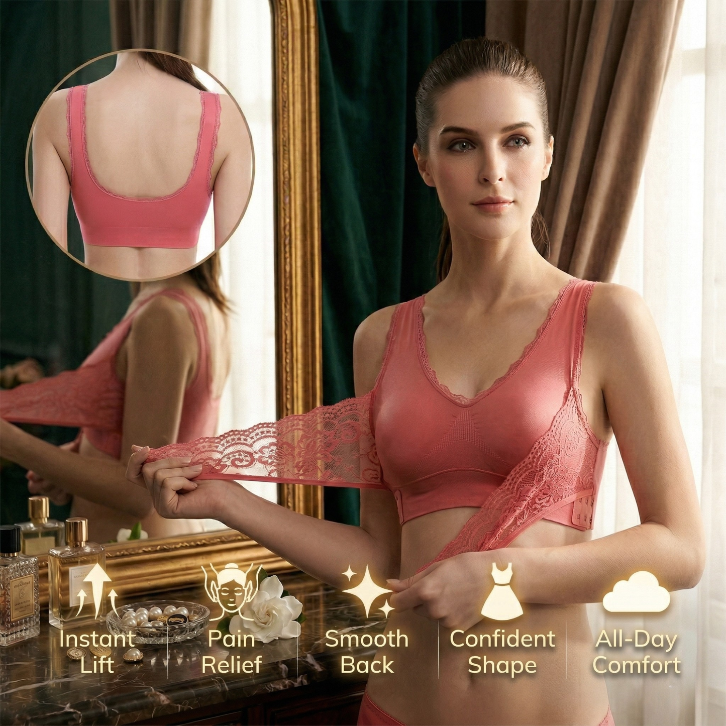 Komfortstøtte-bh - Løft hele dagen uden skulderpres