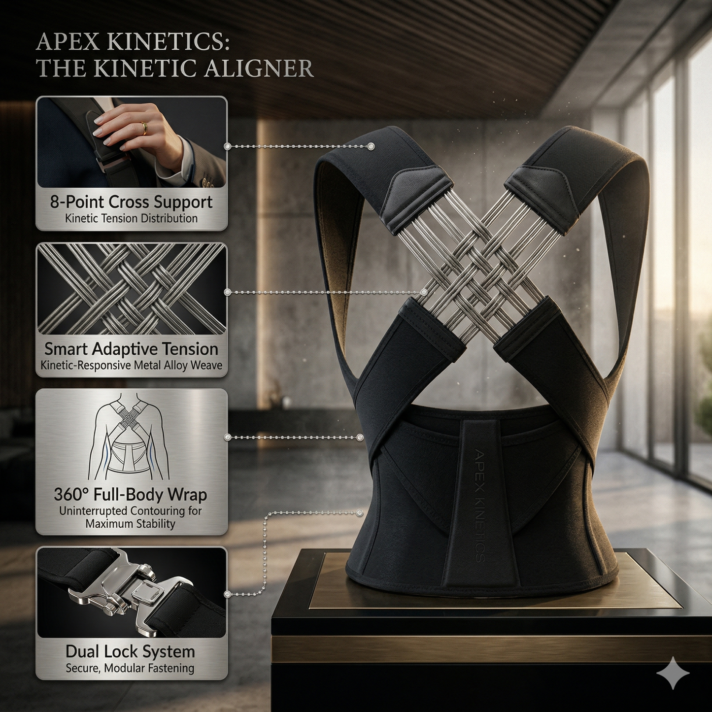 Ortéza na podporu držení těla - Snadné držení těla a pohodlí po celý den