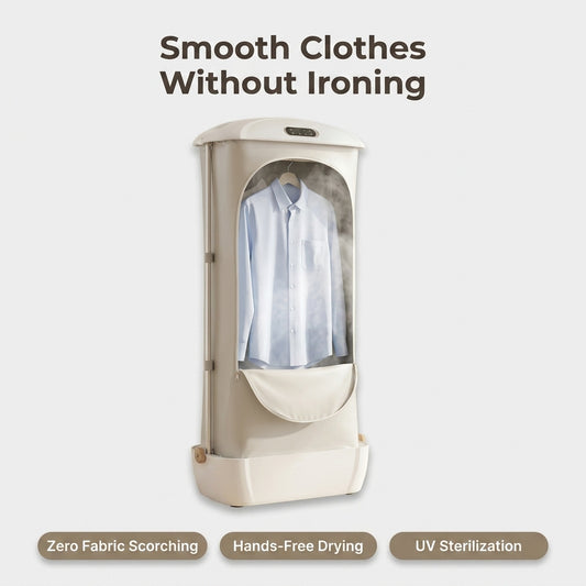 Steam Garment Dryer Closet - Wrinkle Free Clothes Without Effort