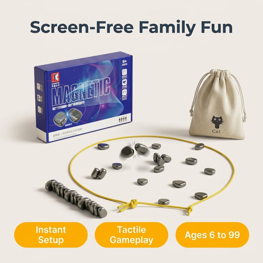 Jeu de société magnétique familial - Stratégie captivante pour un divertissement familial sans écran