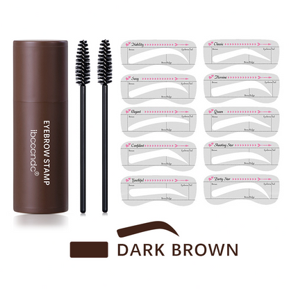 Iboocande Augenbrauenpuder Set mit Applikator und Bürste – professionelle Brow Powder Schminke für vollere und geformte Augenbrauen