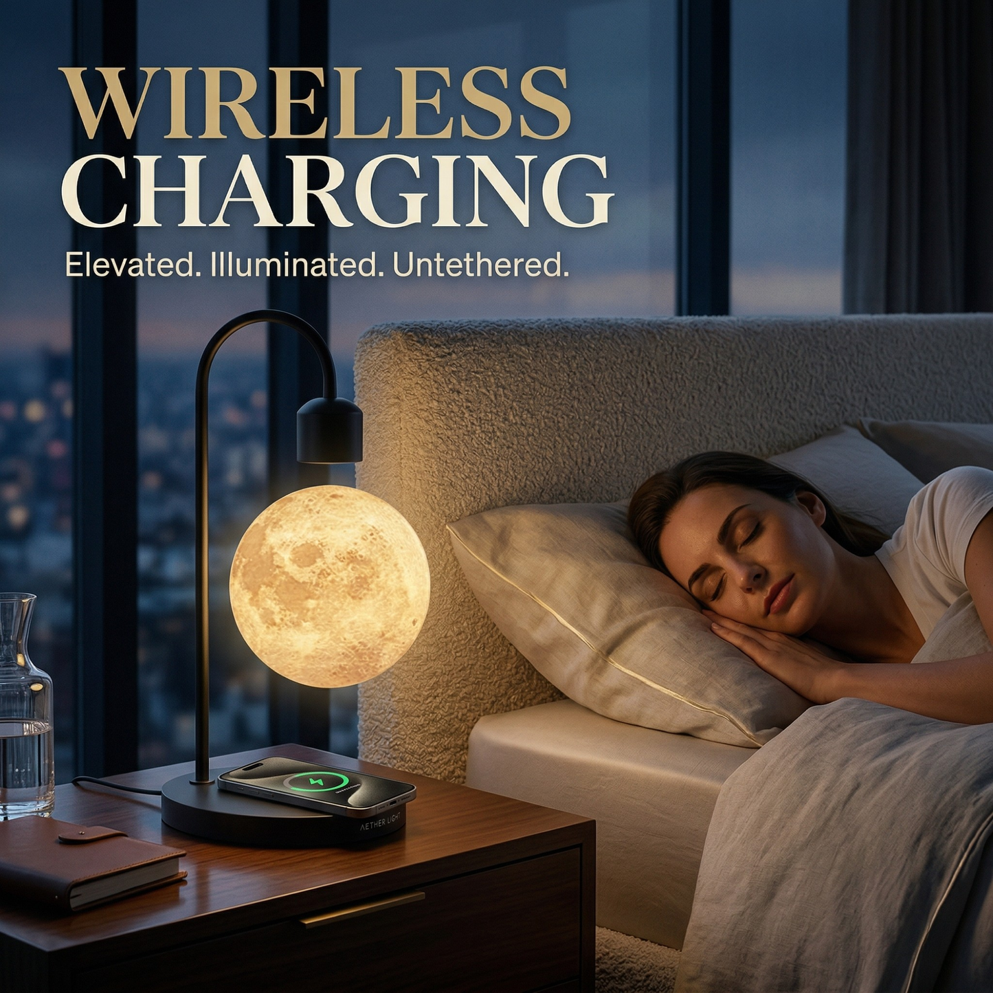 Lampada Luna - Notte Rilassante Senza Luci Ingombranti