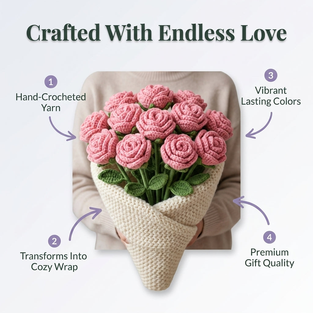 Heklet rose - Varige blomster uten visning