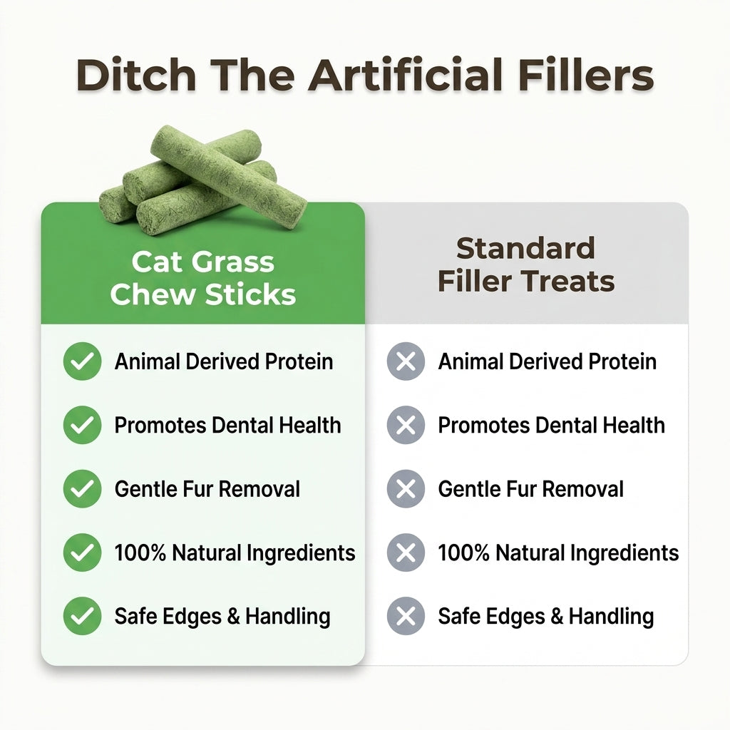Cat Grass Teething Sticks - Tasty Dental Treats For Happier Cats