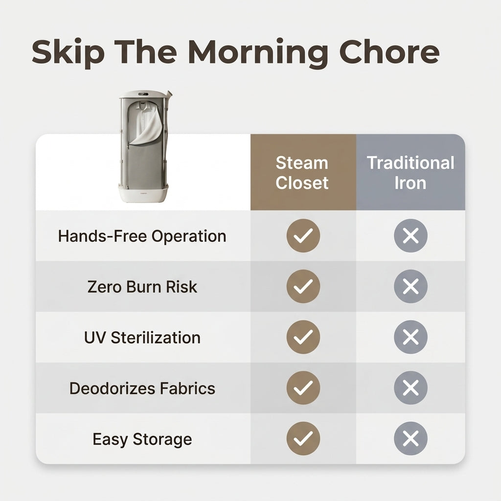Steam Garment Dryer Closet - Wrinkle Free Clothes Without Effort