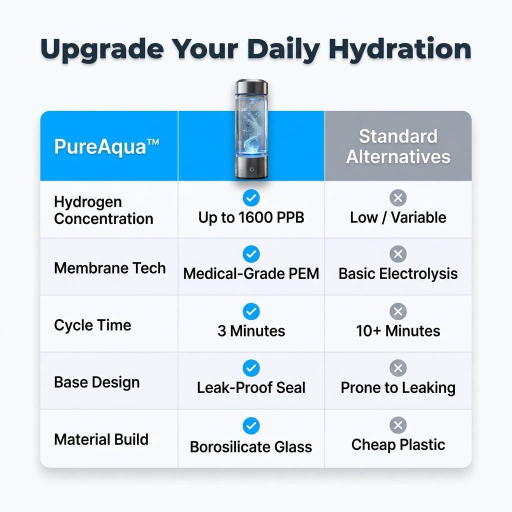 PureAqua™ - Advanced Electrolysis Bottle for Consistent Hydration
