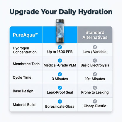 PureAqua™ - Advanced Electrolysis Bottle for Consistent Hydration