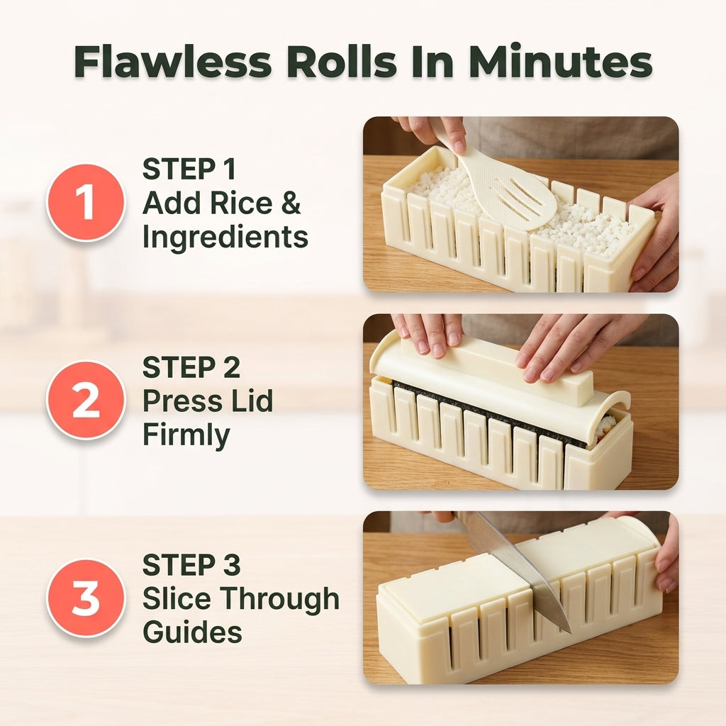 Sushi Rolling Kit, Perfect Homemade Sushi Without Rolling Skill