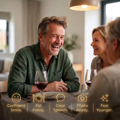 Zvykle tvarované zubní protézy - Sebevědomí bez volných protéz