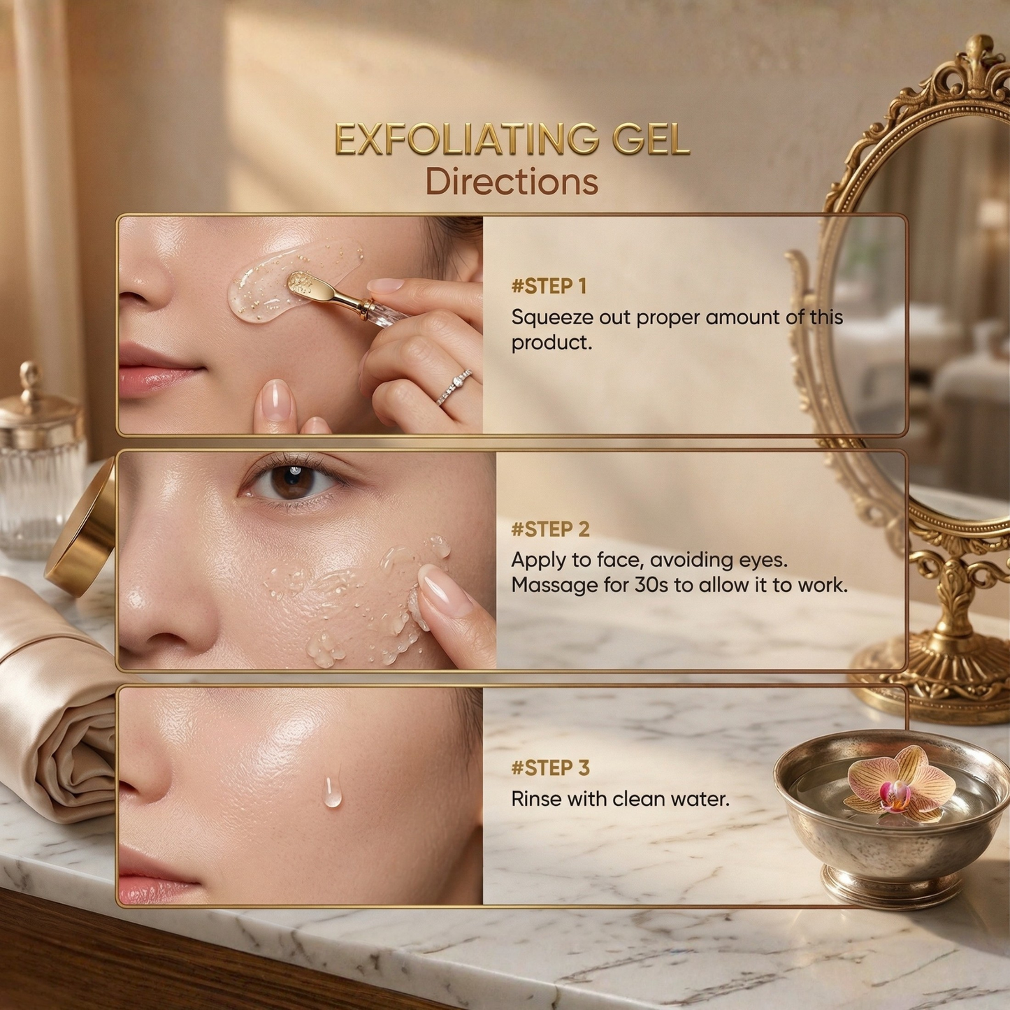 ג׳ל פילינג להסרת תאים מתים - עור חלק וזוהר ללא שפשוף חזק