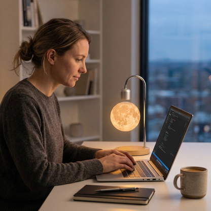 Lampada Luna - Notte Rilassante Senza Luci Ingombranti
