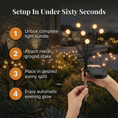 Luces Solares para Jardín - Iluminación Ambiental Sin Luz Intensa