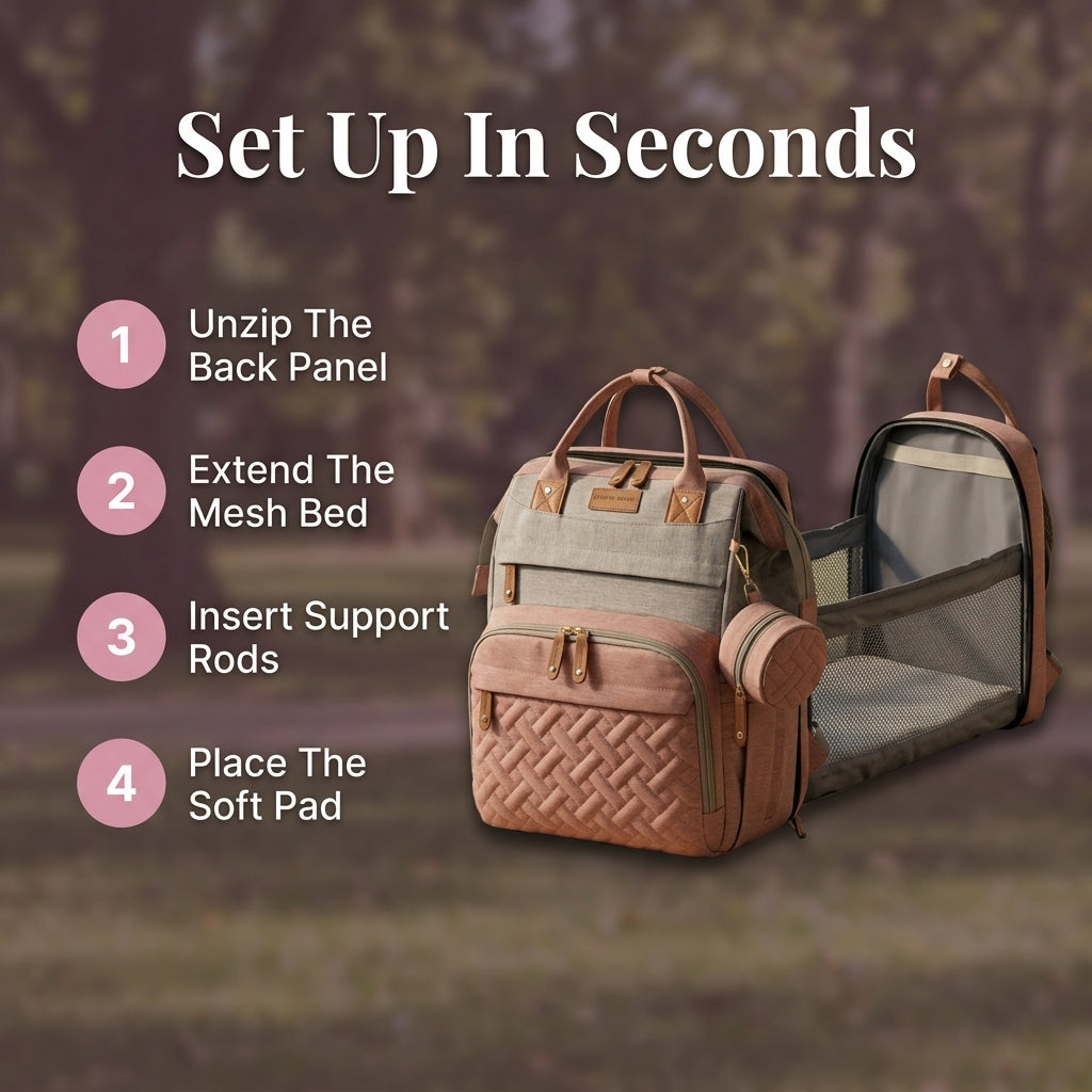 Prebaľovacia taška - Usporiadané a bezpečné miesto pre bábätko kdekoľvek