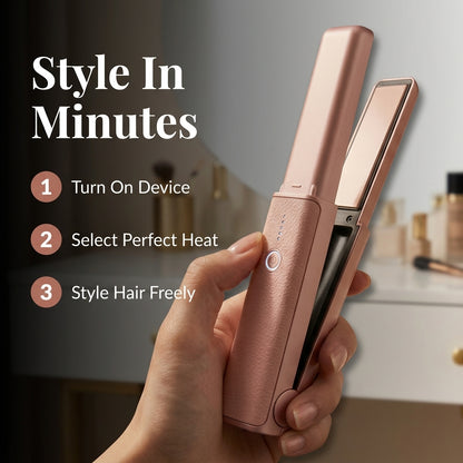 Wireless Curling & Straightening Iron — Salon-Ready Styling Anywhere