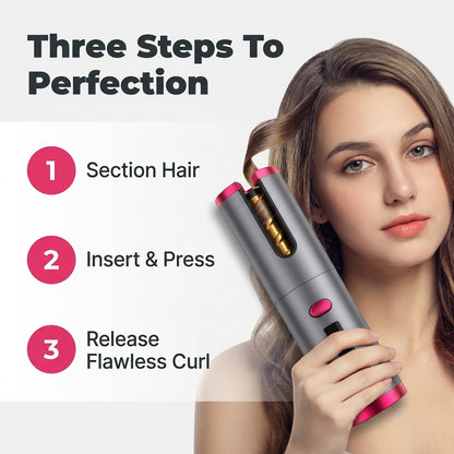 Cordless Hair Curler - Effortless Curls Without Salon Time