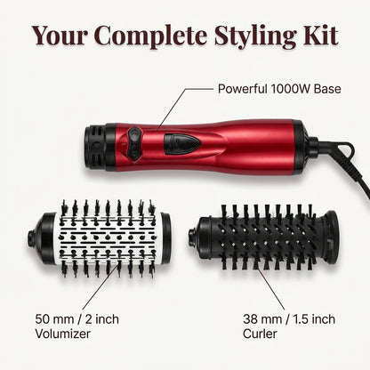 Objemová kefa na fénovanie - 3v1 nástroj pre kadernícke výsledky doma