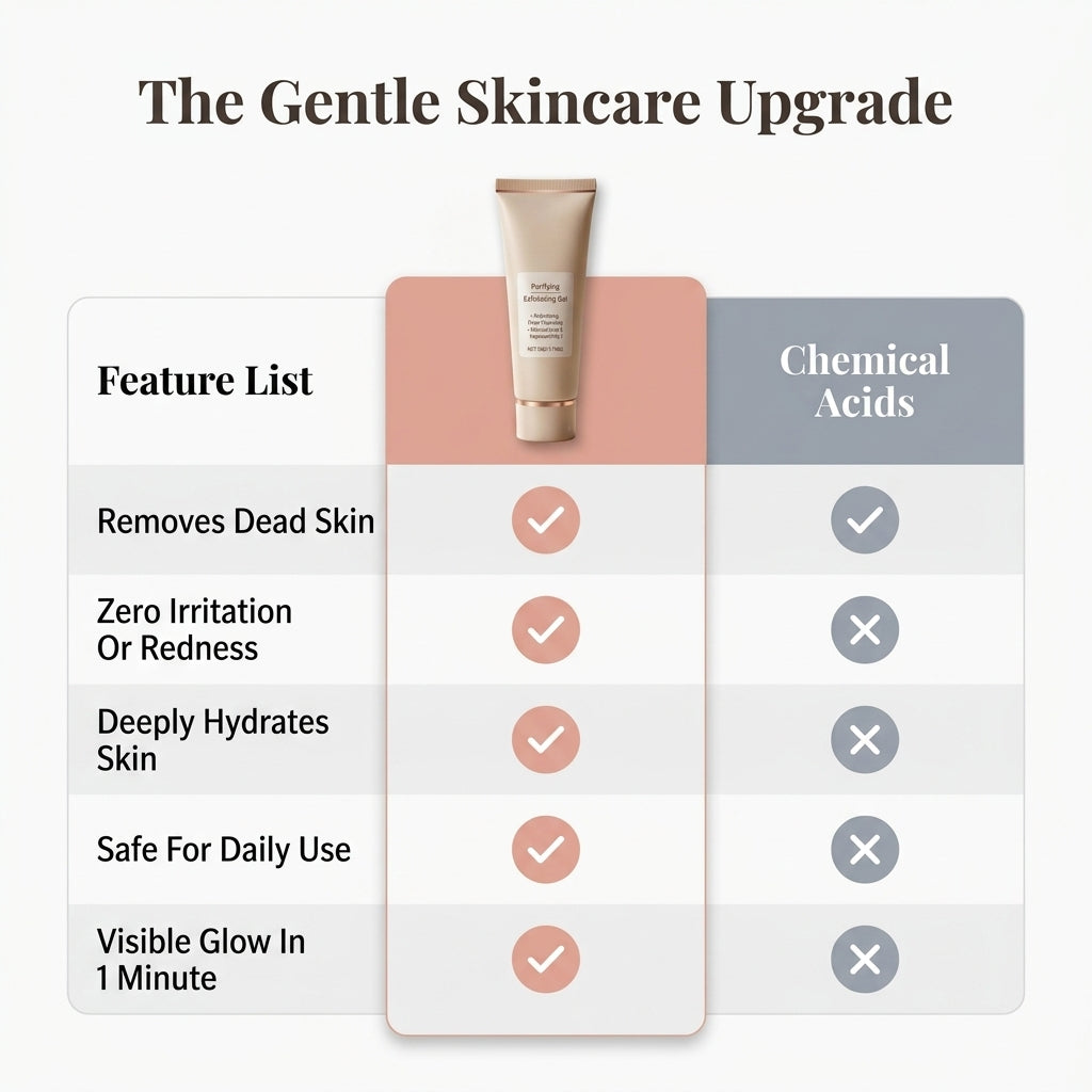 Exfoliační peelingový gel – hladká a zářivá pleť bez drsného tření