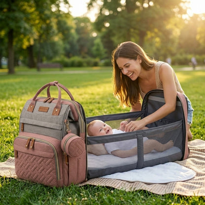 Prebaľovacia taška - Usporiadané a bezpečné miesto pre bábätko kdekoľvek