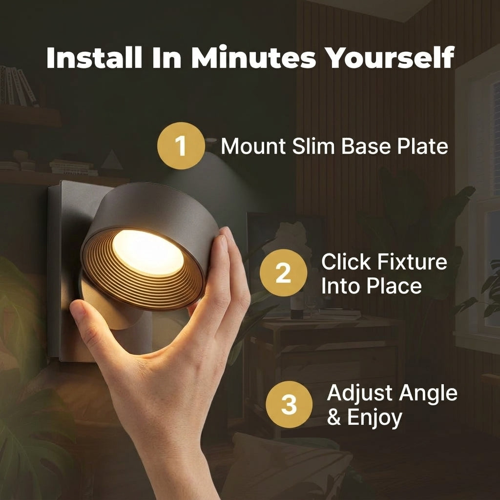 Adjustable Wall Light - Focused Lighting Without Taking Up Space
