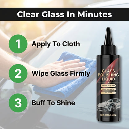 Car Glass Restoring Polish - Clear Visibility Without Windshield Haze