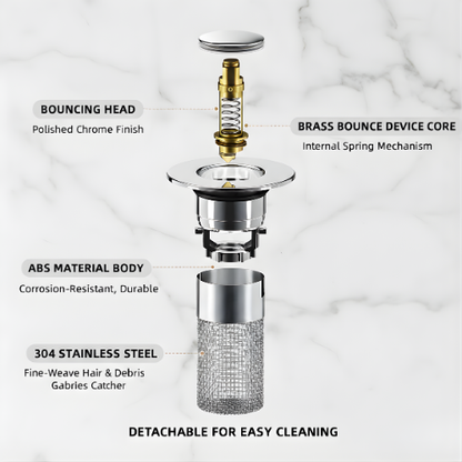 Zátka s filtrem do dřezu - Bezstarostné čištění bez neustálých ucpání odpadu