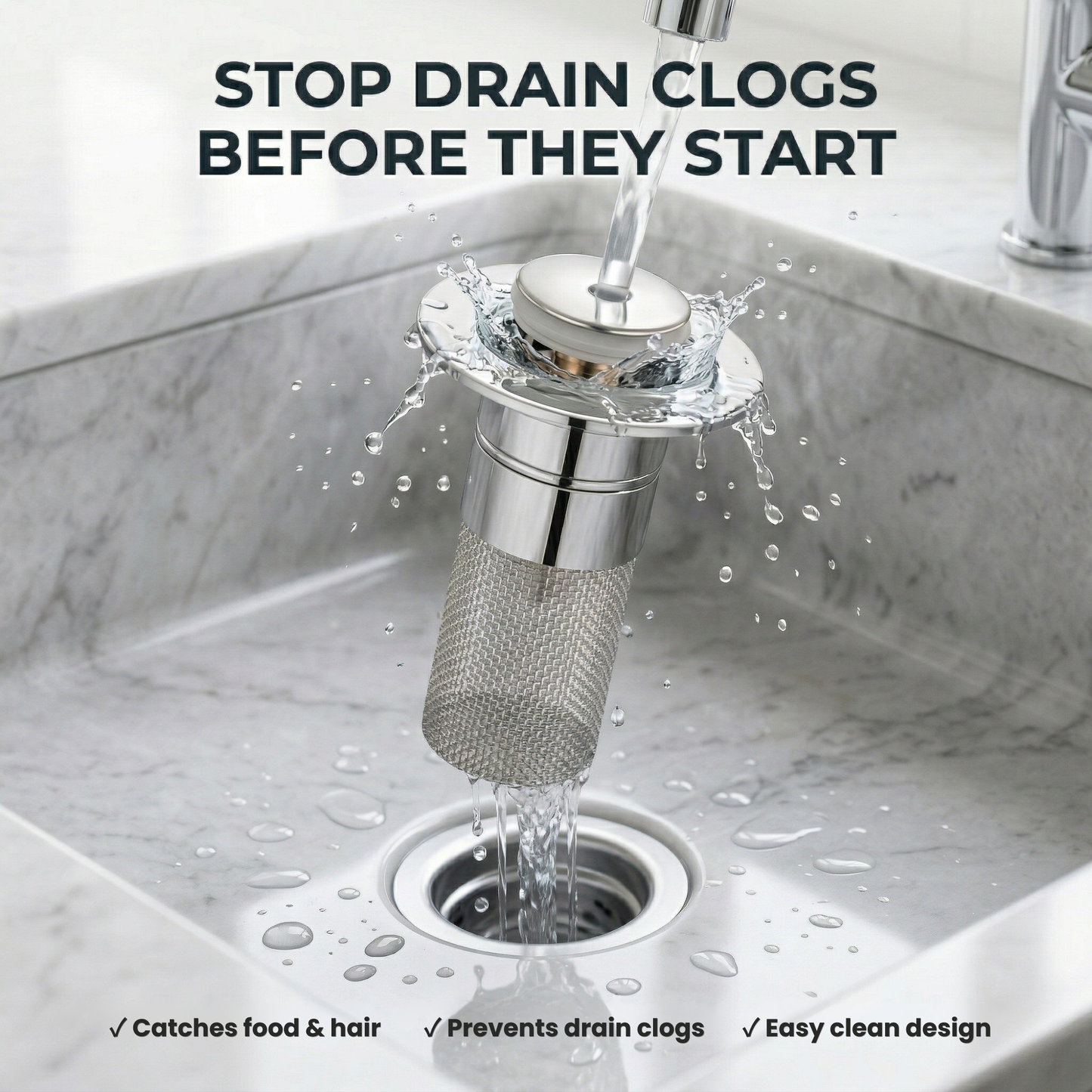 Zátka s filtrem do dřezu - Bezstarostné čištění bez neustálých ucpání odpadu